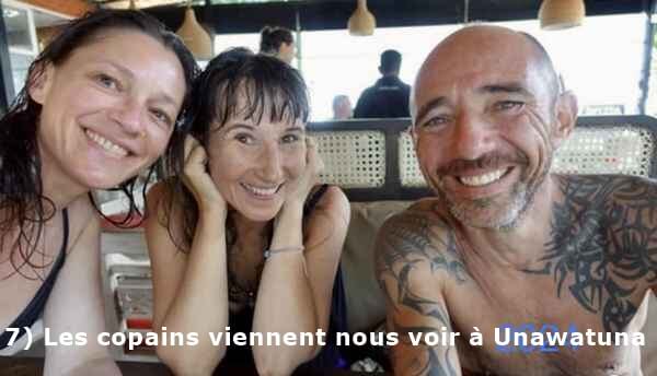 Les copains viennent nous voir a Unawatuna
