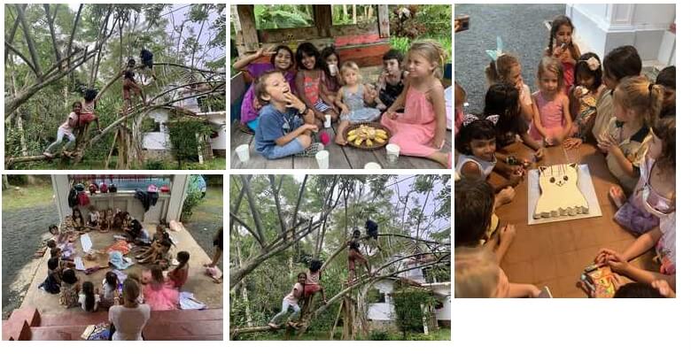 Yapuka avec les enfants a Unawatuna sri lanka
